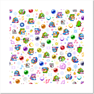 Bubble Bobble - White Posters and Art